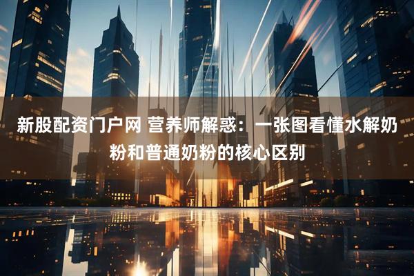 新股配资门户网 营养师解惑:一张图看懂水解奶粉和普通奶粉的核心区别